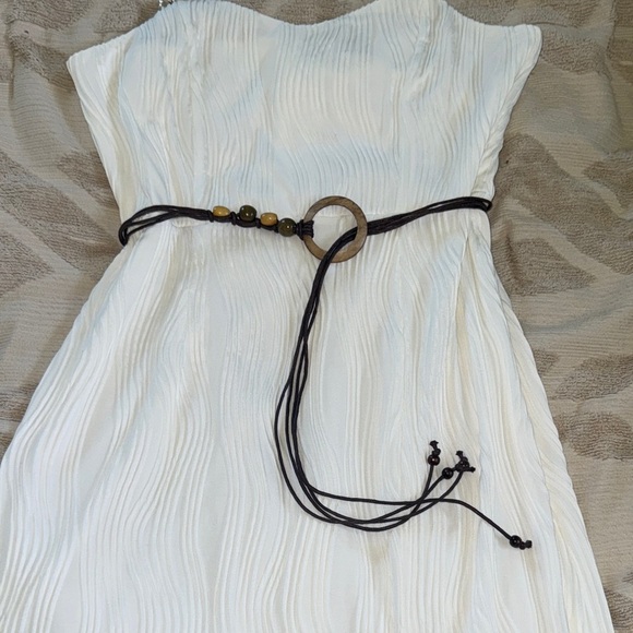 Four strand beaded rope belt with wood beaded accents - Picture 1 of 6